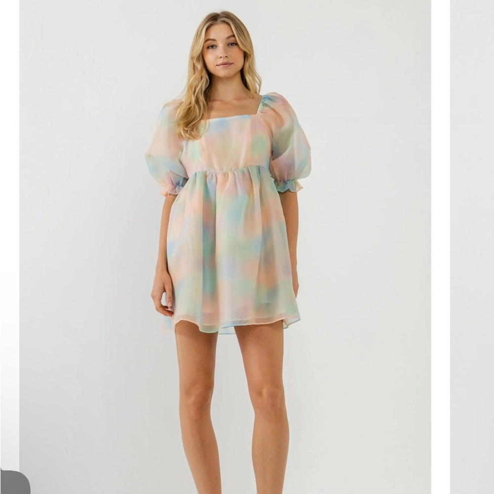 Endless Rose OMBRE PUFF MINI DRESS